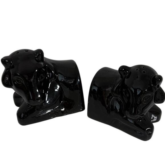 Lot 3 Cow Cattle Ceramic Salt Pepper Shakers Vintage Milk Jugs Sitting Bull Ends - Picture 9 of 10